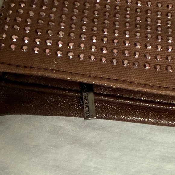 BCBGeneration Lola Brown Clutch with Rhinestone Accents - Picture 2 of 9